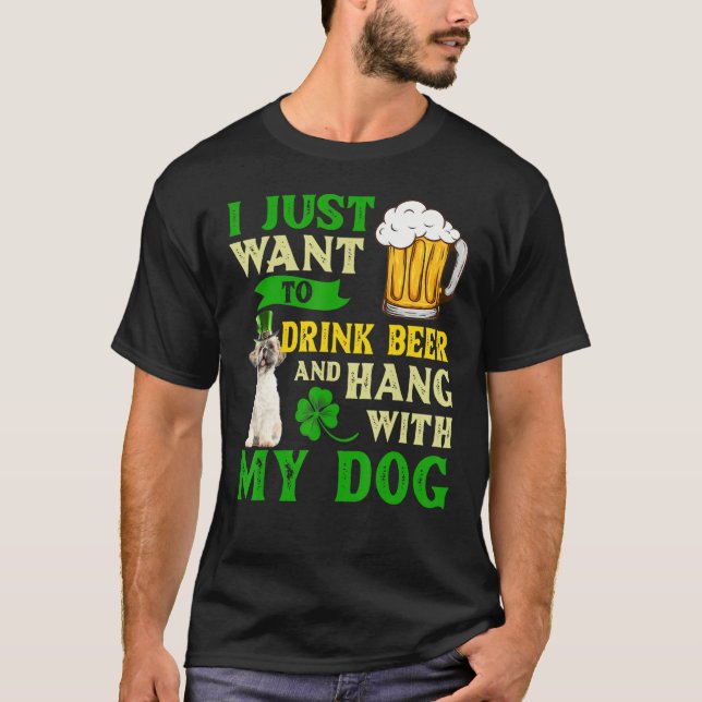 Ich Wollte nur, Bier zu trinken und mit meinem sch T-Shirt (Vorderseite)
