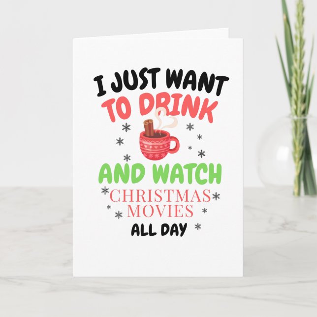 Ich wollte nur heiße Schokolade zu trinken Karte (Vorderseite)