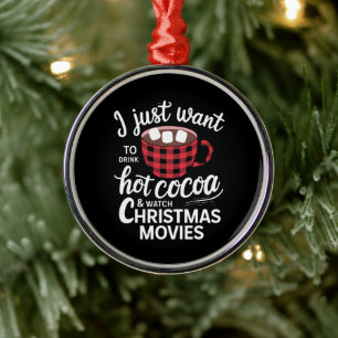 Ich Wollte nur, heiße Schokolade zu trinken und We Ornament Aus Metall