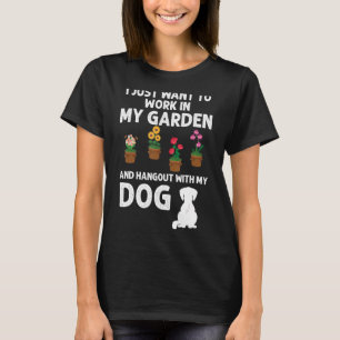 Ich Wollte nur, in meinem Garten zu arbeiten, mit T-Shirt