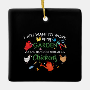 Ich Wollte nur, in meinem Garten zu arbeiten und H Keramikornament