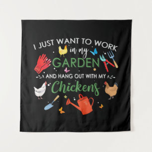 Ich Wollte nur, in meinem Garten zu arbeiten und H Wandteppich