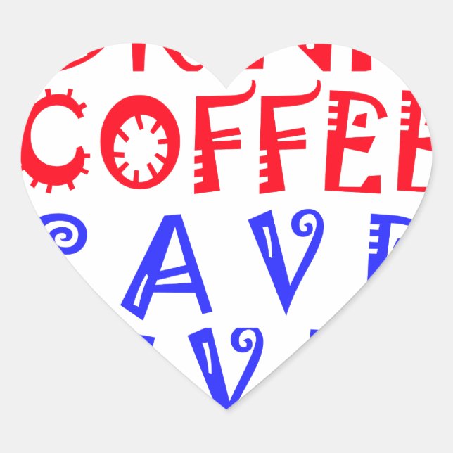 Ich wollte nur, Kaffee zu trinken Herz-Aufkleber (Vorderseite)