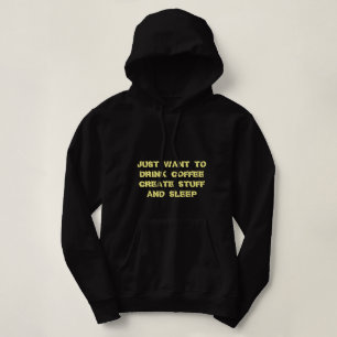 ICH WOLLTE NUR, KAFFEE ZU TRINKEN UND KAFFEE ZU SC HOODIE