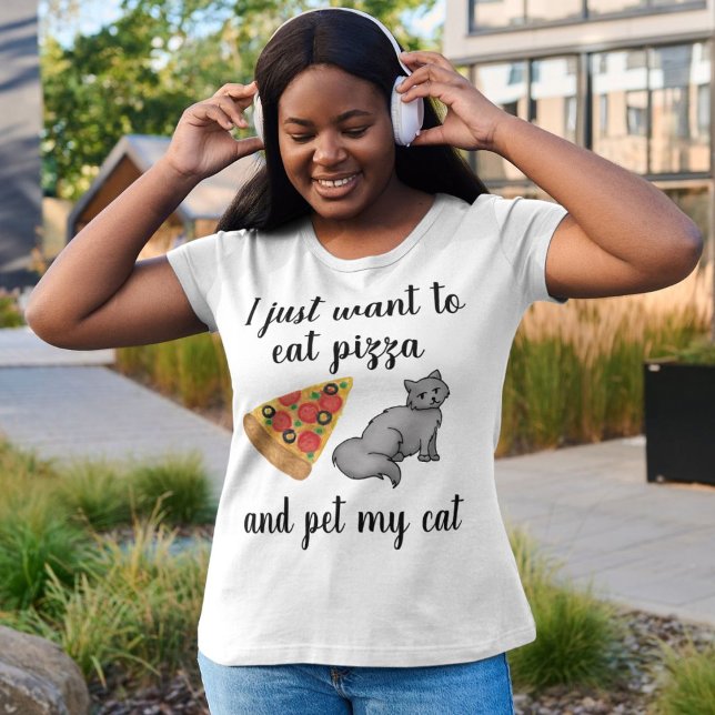 Ich Wollte nur Pizza zu essen und meine Katze zu e T-Shirt (Von Creator hochgeladen)