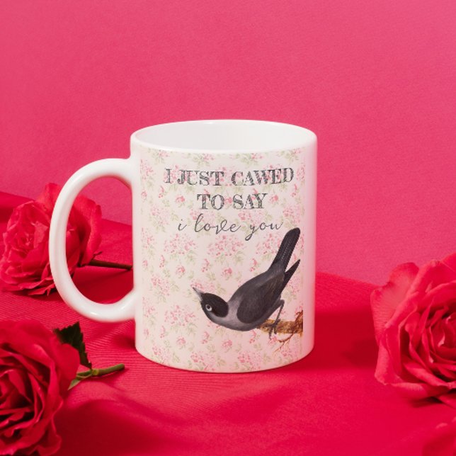 Ich wollte nur sagen, ich Liebe Sie Crow Valentine Kaffeetasse (Von Creator hochgeladen)