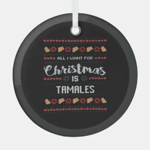 Ich Wollte nur, um zu backen und Weihnachten zu se Ornament Aus Glas