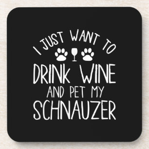 Ich wollte nur, Wein zu trinken und meinen Schnauz Getränkeuntersetzer