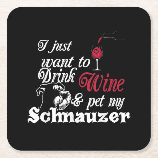 Ich wollte nur, Wein zu trinken und meinen Schnauz Rechteckiger Pappuntersetzer