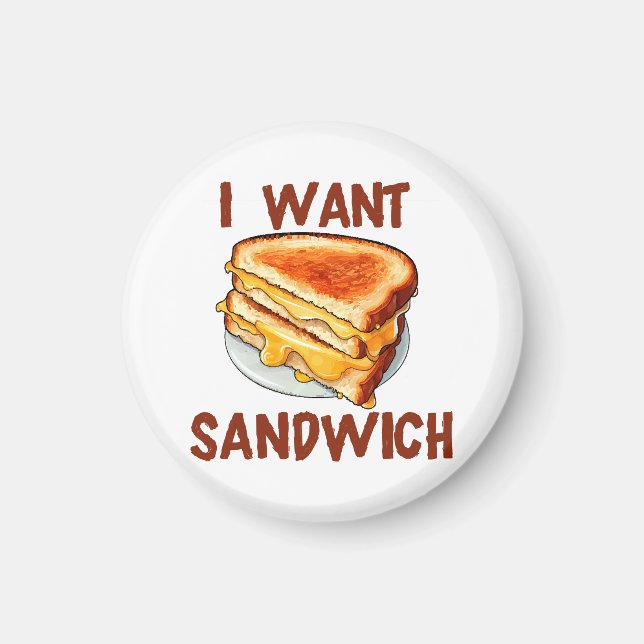 Ich Wollte Sandwich Magnet (Vorne)