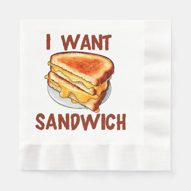 Ich Wollte Sandwich Serviette (Vorderseite)