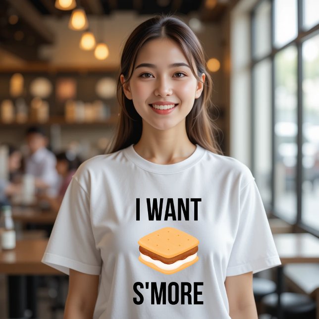 Ich Wollte Smore Funny Food T-Shirt (Von Creator hochgeladen)