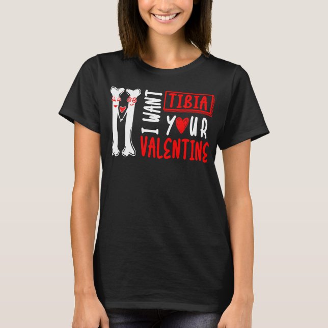 Ich Wollte Tibia, Ihr Valentiner Radiologie-Paar T-Shirt (Vorderseite)