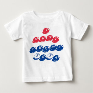 Ich Wollte Trump 2024 American Candy Letter Baby T-shirt