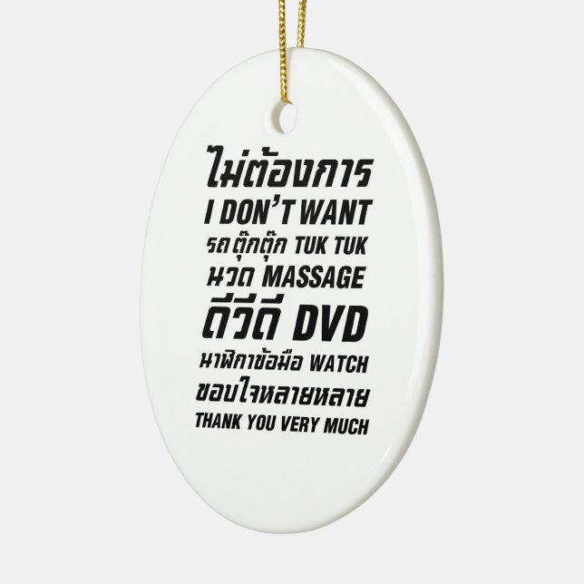 Ich Wollte TUK TUK MASSAGE DVD WATCH Vielen Dank Keramikornament (Links)