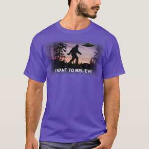 Ich Wollte, UFO Bigfoot zu glauben T-Shirt