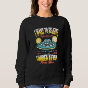 Ich Wollte Ufo zu glauben, die saudische Alien Hun Sweatshirt