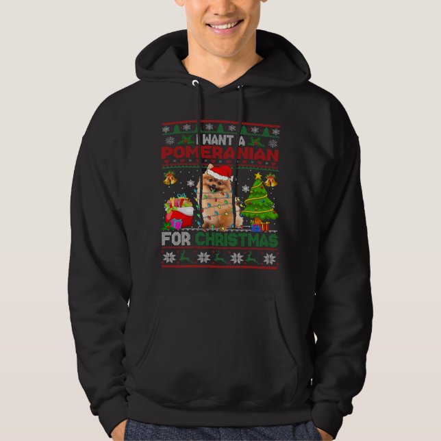 Ich wollte Weihnachten Weihnachten Weihnachten Wei Hoodie (Vorderseite)