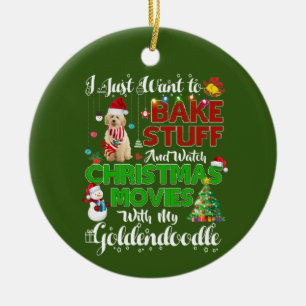 Ich wollte Weihnachtsfilme GOLDENDOODLE zu sehen Keramik Ornament