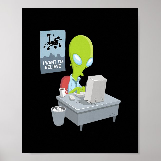 Ich wollte zu glauben, Alien Version von Alien lus Poster (Vorne)