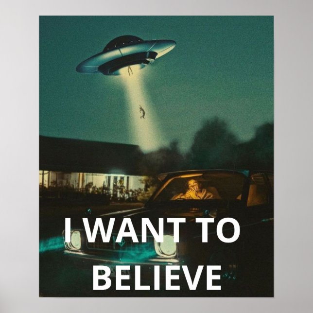 Ich Wollte zu glauben, Film Retro 90er, Alien UFO Poster (Vorne)