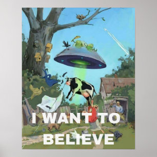 Ich Wollte zu glauben, Film Retro 90er, Alien UFO Poster