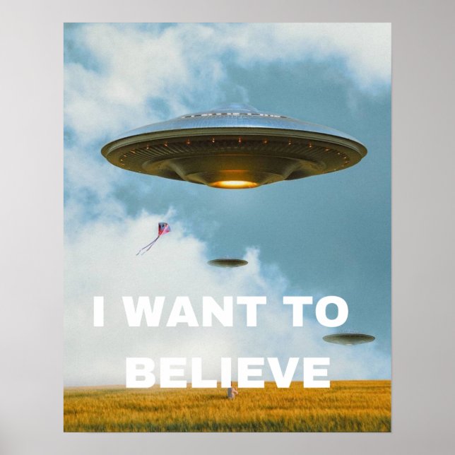 Ich Wollte zu glauben, Film Retro 90er, Alien UFO Poster (Vorne)