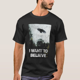 Ich Wollte zu glauben, Gebiet 51 Ufo Alien Entführ T-Shirt