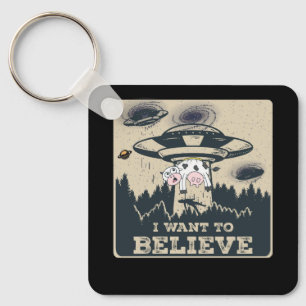 Ich Wollte zu glauben, ich Außerirdischen UFO Area Schlüsselanhänger