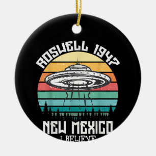 Ich Wollte zu glauben, ich Außerirdischen UFO-Bere Keramik Ornament