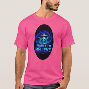 Ich wollte zu glauben Vortex UFO Alien T - Shirt