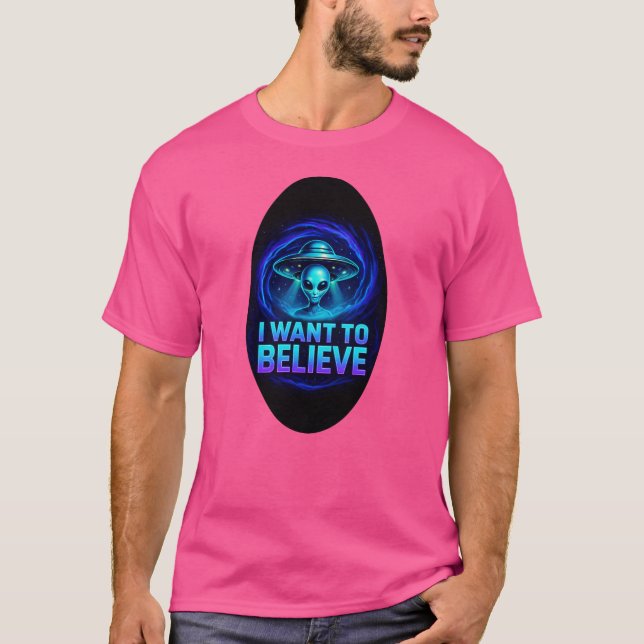 Ich wollte zu glauben Vortex UFO Alien T - Shirt (Vorderseite)