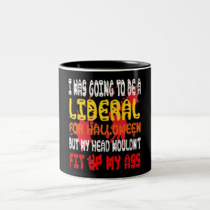 Ich wollte zu Halloween ein Liberaler sein Zweifarbige Tasse