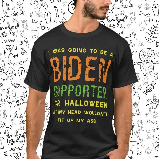 Ich wollte zu Halloween ein Unterstützer von Biden T-Shirt (Biden Halloween)
