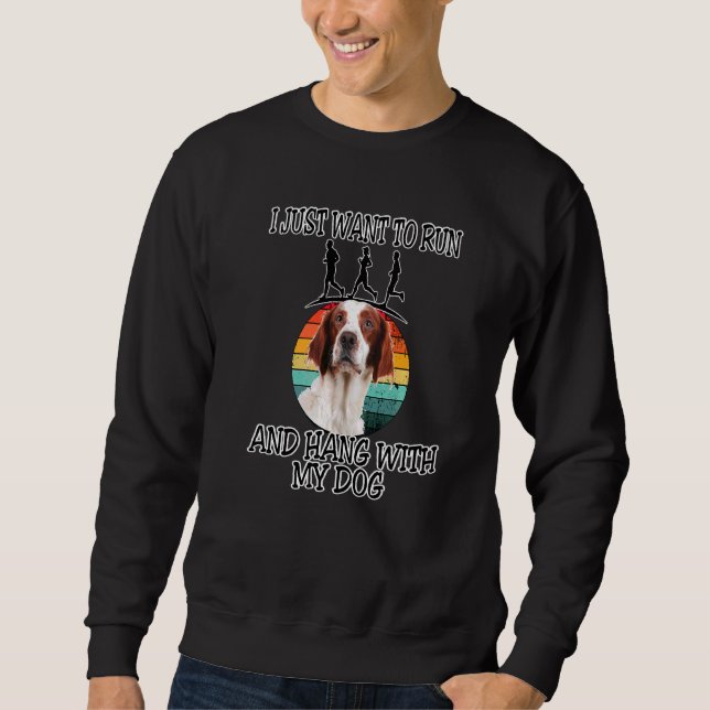 Ich Wollte zu laufen & hang W Irish Red und White  Sweatshirt (Vorderseite)