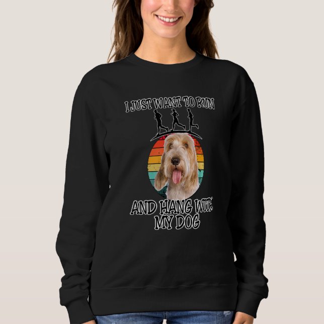 Ich Wollte zu laufen & Hang W Petits Bassets Griff Sweatshirt (Vorderseite)