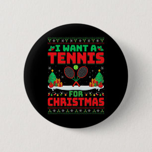 Ich Wollte zu Weihnachten ein Tennis - Tennisspiel Button