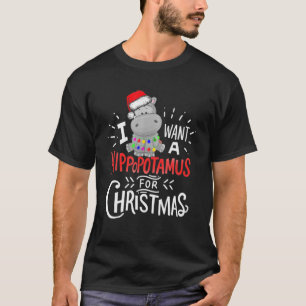Ich Wollte zu Weihnachten einen Hippopotamus, Weih T-Shirt