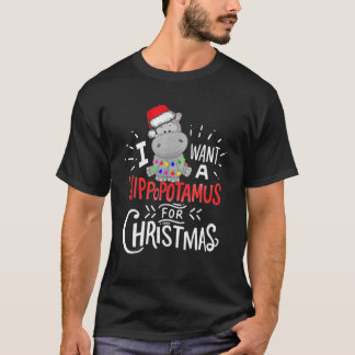 Ich Wollte zu Weihnachten einen Hippopotamus, Weih T-Shirt