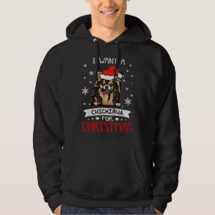 Ich Wollte zu Weihnachten ist Chihuahua Xmas Pajam Hoodie