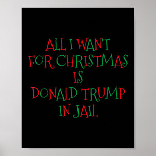 Ich Wollte zu Weihnachten ist Donald Trump im Gefä Poster