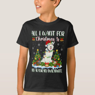 Ich Wollte zu Weihnachten ist ein Alaskan Malamute T-Shirt