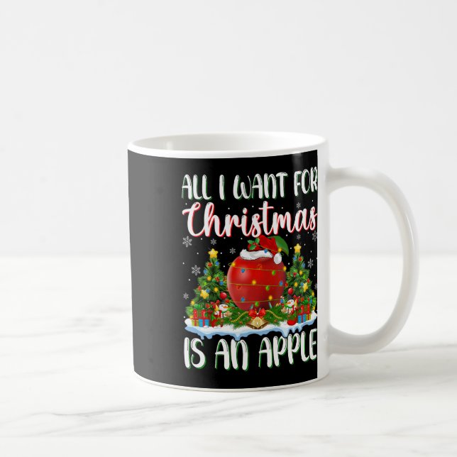 Ich Wollte zu Weihnachten ist ein Apfel-Weihnachts Kaffeetasse (Rechts)