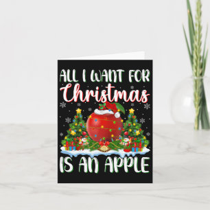 Ich Wollte zu Weihnachten ist ein Apfel-Weihnachts Karte