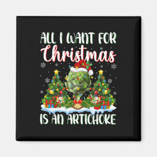 Ich Wollte zu Weihnachten ist ein Artichoke Xmas T Magnet