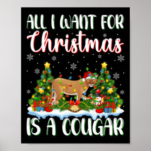 Ich Wollte zu Weihnachten ist ein Cougar Weihnacht Poster