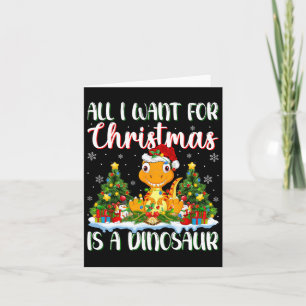 Ich Wollte zu Weihnachten ist ein Dinosaurier Weih Karte