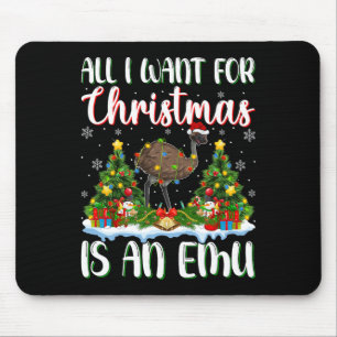 Ich Wollte zu Weihnachten ist ein Emu Bird Weihnac Mousepad