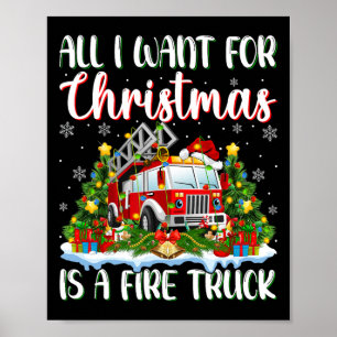 Ich Wollte zu Weihnachten ist ein Feuerzug Weihnac Poster