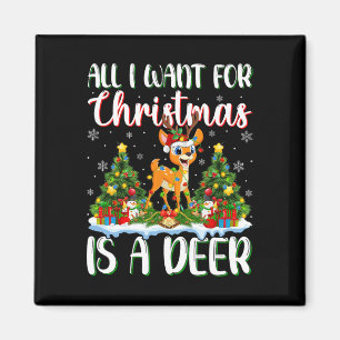 Ich Wollte zu Weihnachten ist ein Hirschbaumleucht Magnet